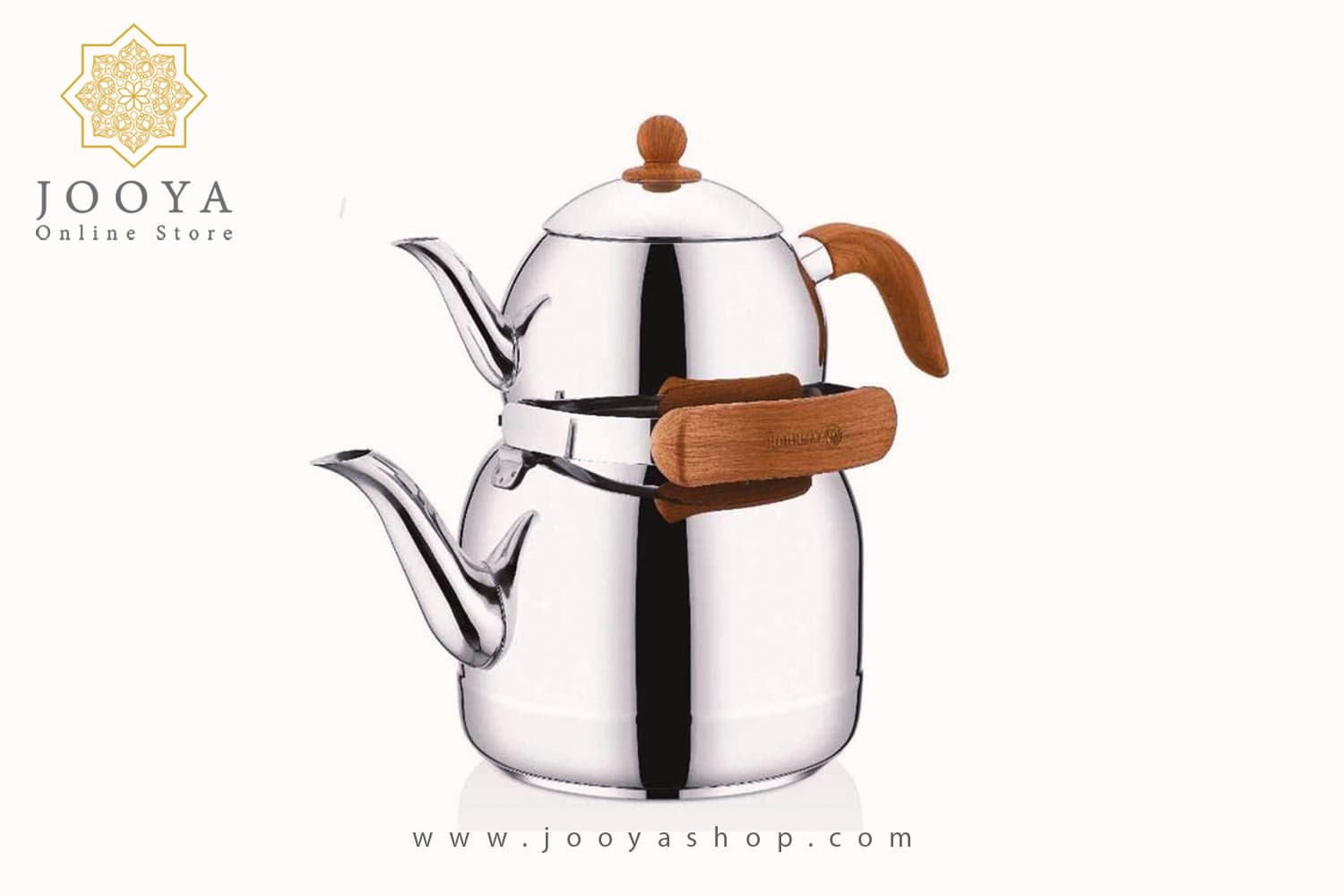 کتری و قوری 1.3 + 3.5 لیتر استیل فورستا کرکماز