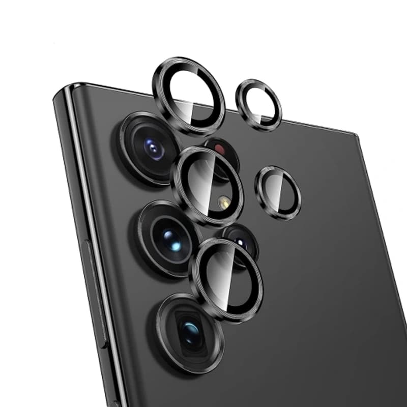 محافظ لنز دوربین Samsung Galaxy S23 Ultra رینگی مدل شیشه ای آلومینیومی