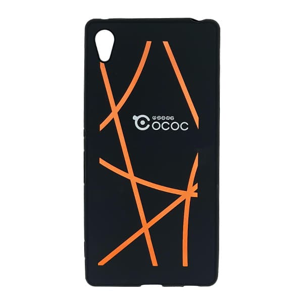 قاب ژله ای کوکوک سونی Z4 طرح خطوط نارنجی