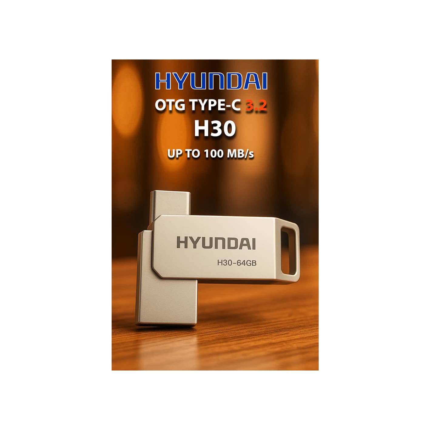فلش مموری هیوندای مدل H30 OTG Type-C USB 3.2 با ظرفیت 32 گیگابایت