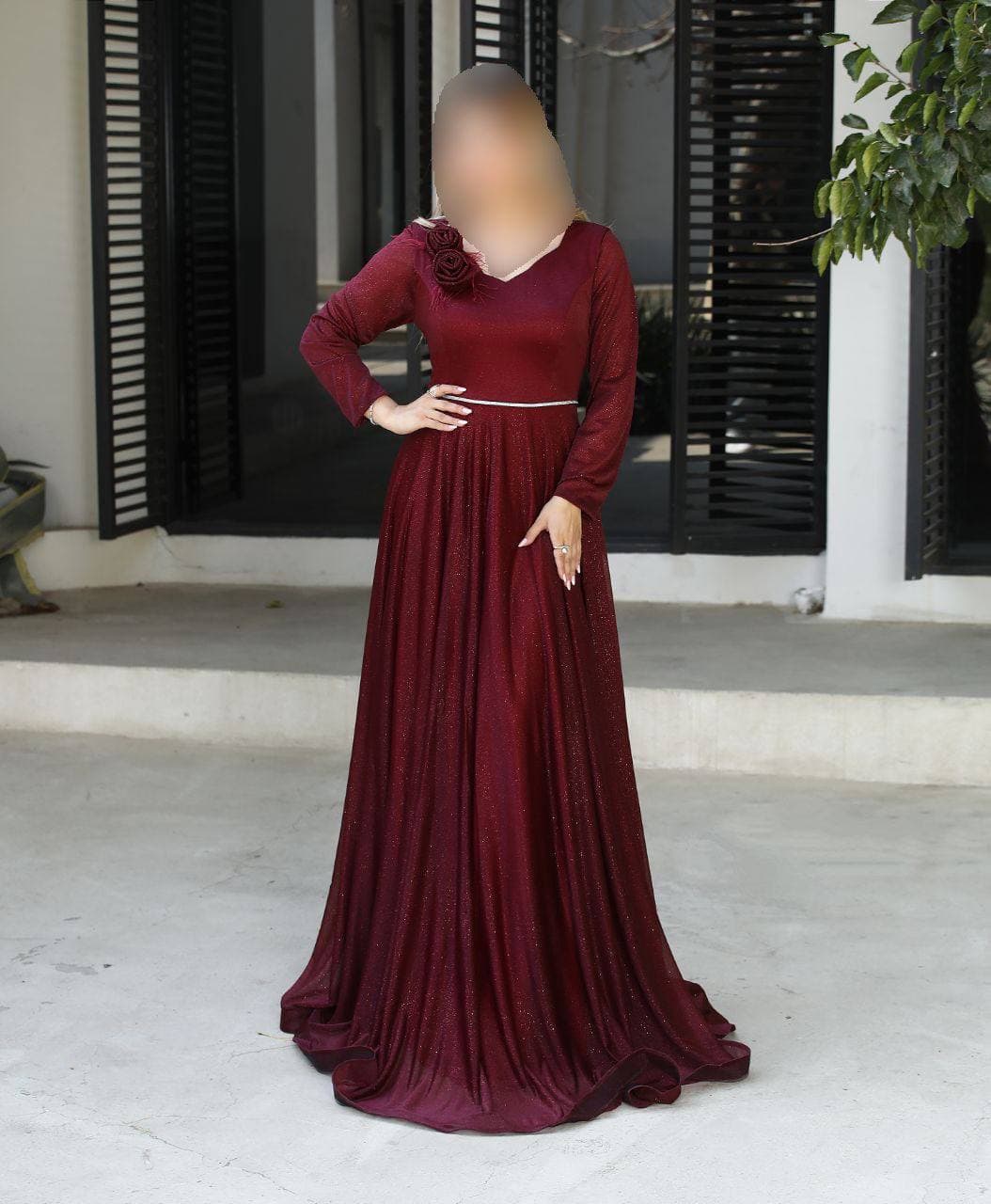 لباس مجلسی و شب ماکسی سایز بزرگ مدل رایان (سایز بزرگ)