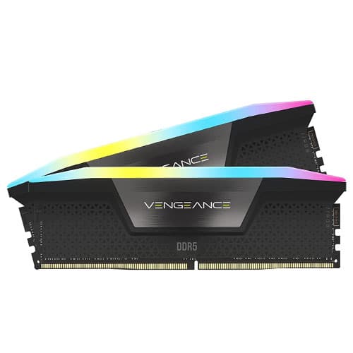 رم دو کاناله کورسیر VENGEANCE RGB 96GB 48GBx2 5600MHz CL40 DDR5