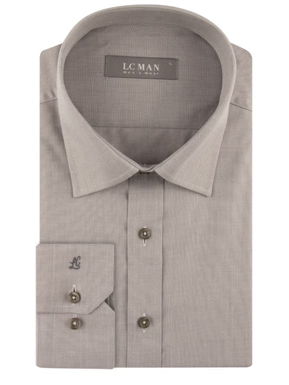 پیراهن طوسی ساده آستین بلند ال سی من 8