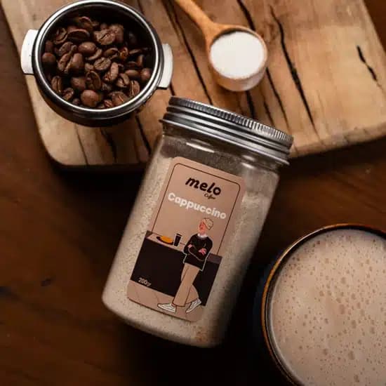 کاپوچینو فوری قهوه ملو با شکر (200 گرمی)