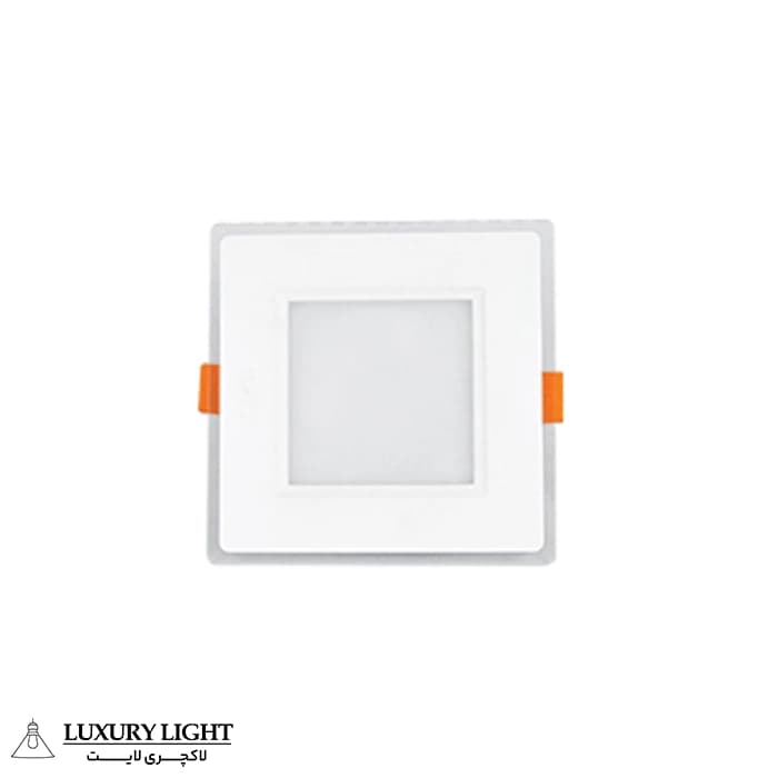 پنل توکار سقفی مربعی 9 وات LED پارس شعاع توس مدل گلاریس برش 8