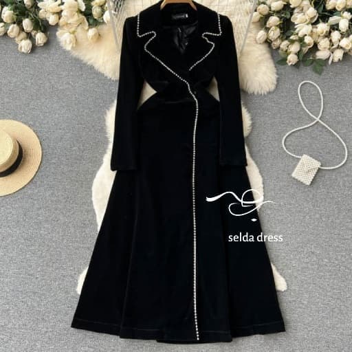 خرید مانتو پاییزه مخمل شیک ۱۹۴۷