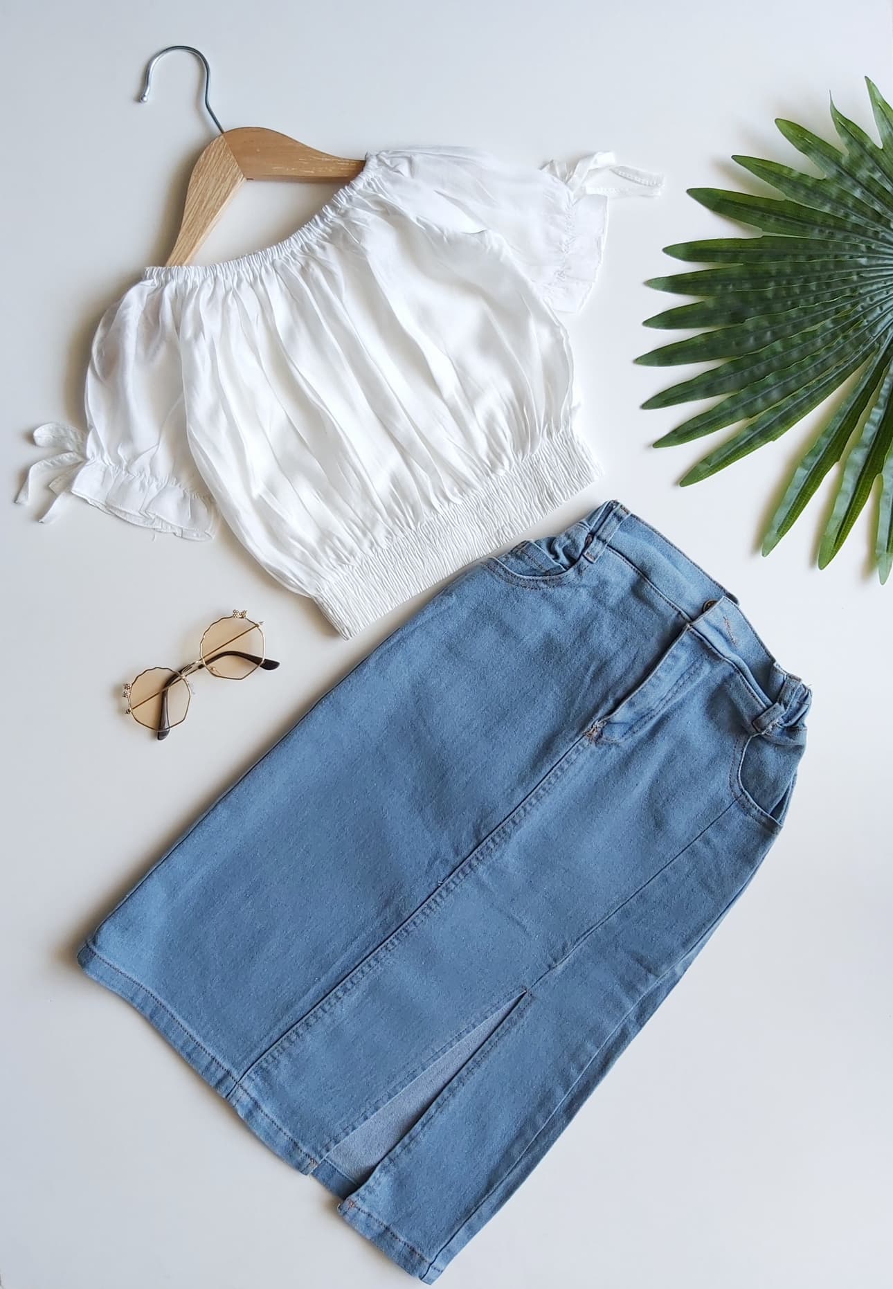 ست نیم تنه و دامن بلند چاکدار