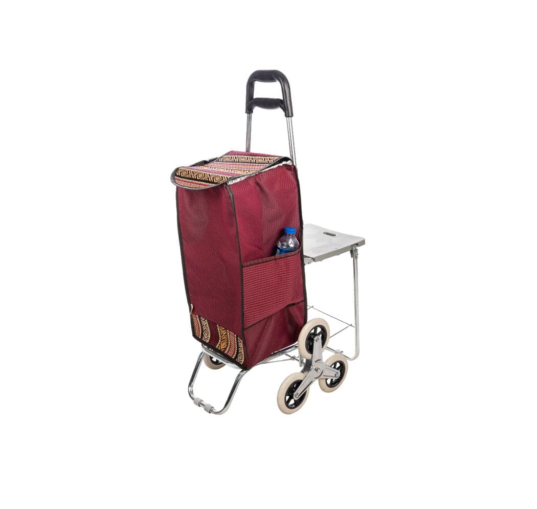 چرخ خرید پله رو صندلی دار {چند منظوره}