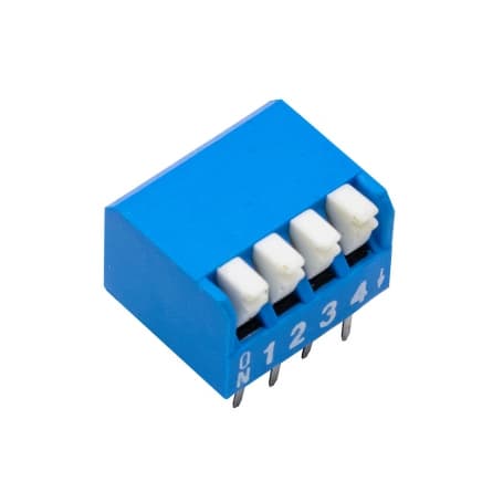 دیپ سوئیچ 4 تایی پیانویی تایوانی آبی DSR-04