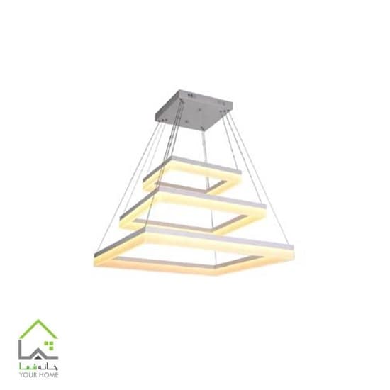 لوسترسقفی مدرن مستطیل سه طبقه ماد ابعاد 80*40/ 60*30 /40*20