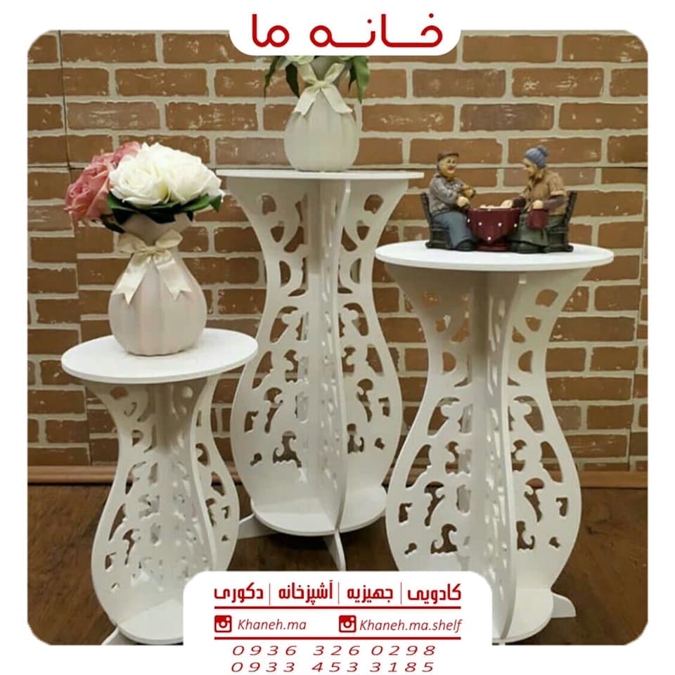 شلف گلدان دکوری 3 عددی