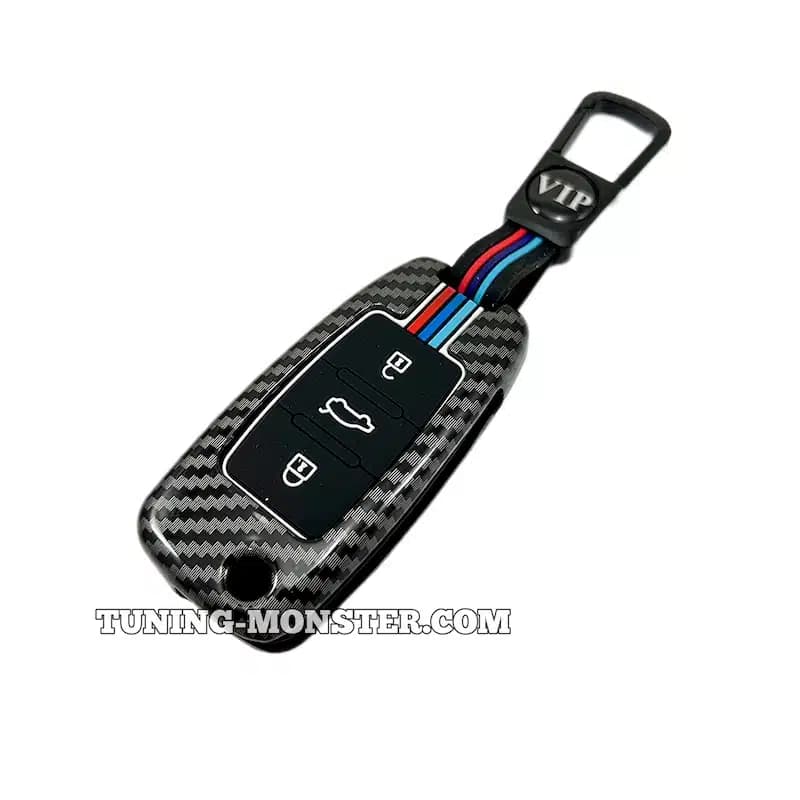 کاور سوییچ فلزی پژو سه کلید کربن طرح M