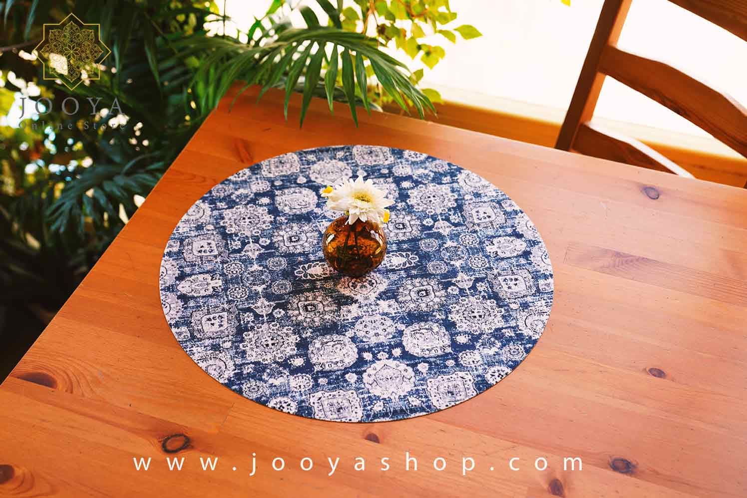 رومیزی گرد طرح یاسا