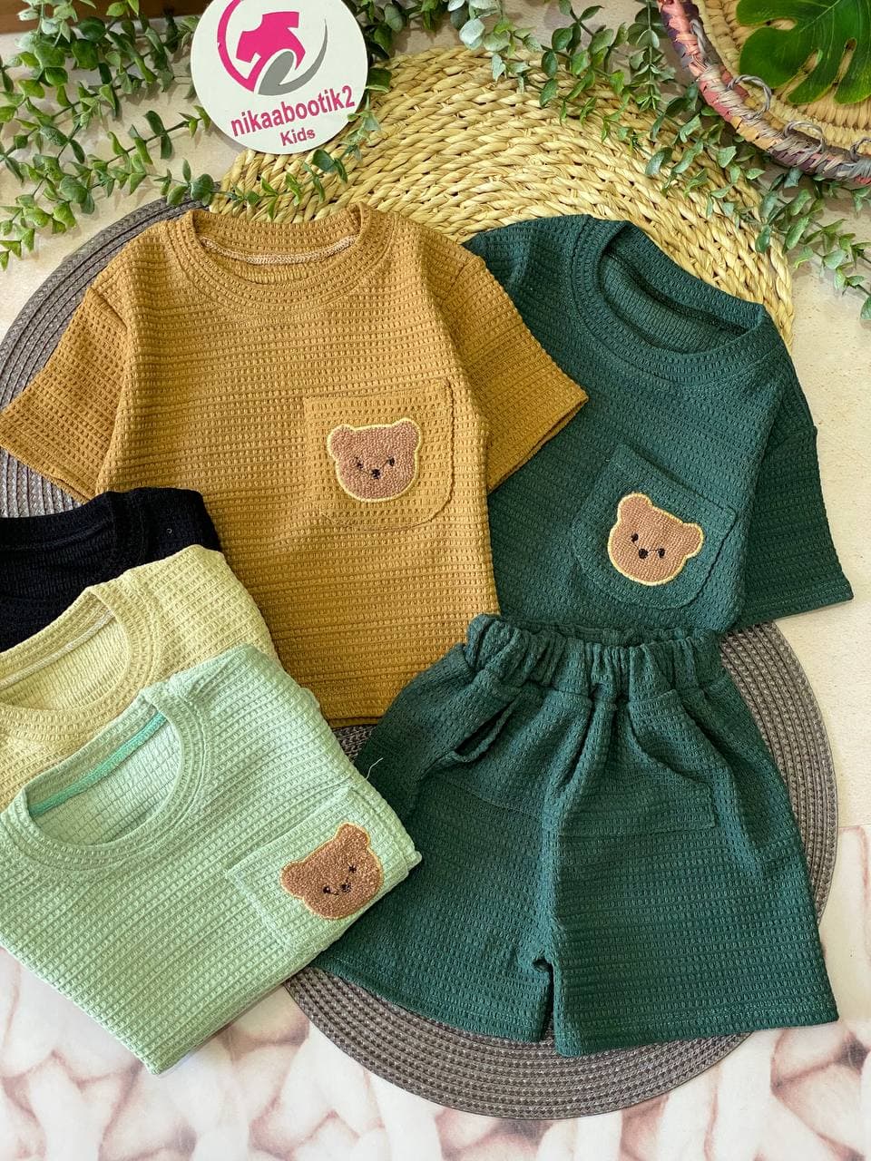 تیشرت شلوارک خرس بیسکویتی