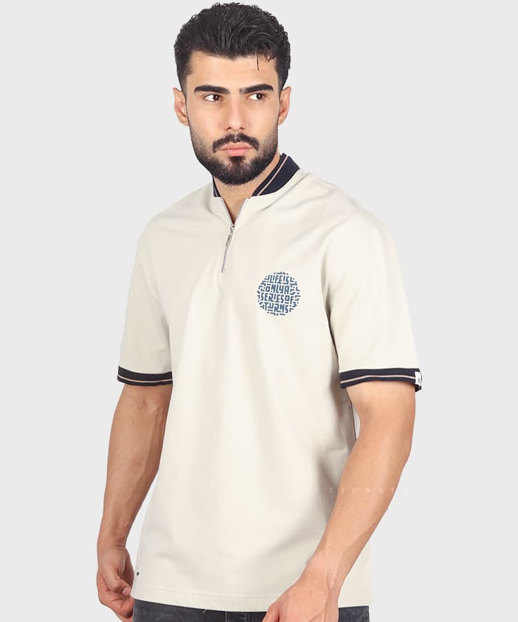 تیشرت لش نیم زیپ و طرح دار 4201