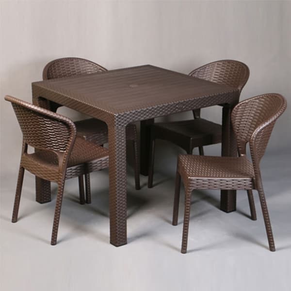 ست میز و صندلی چهارنفره ناصر پلاستیک مدل 972-323