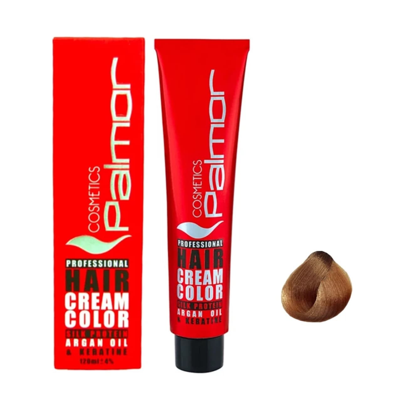 رنگ مو پالمور شماره 7.54 حجم 120 میلی لیتر رنگ عسلی متوسط