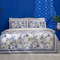 سرویس کاور لحاف دو نفره پنبه کاراجاهوم روزاریو آبی