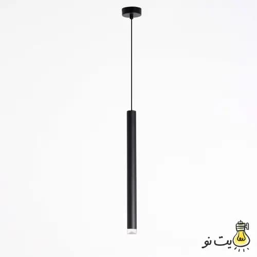 چراغ آویز لوله ای باریک مشکی