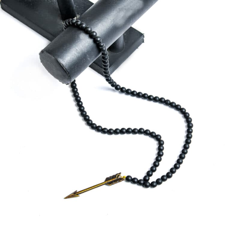 گردنبند سنگی طرح تیر کد 11896