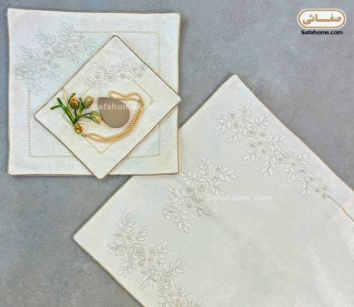 سجاده و جانماز مخمل مروارید دوزی تالیا شیری