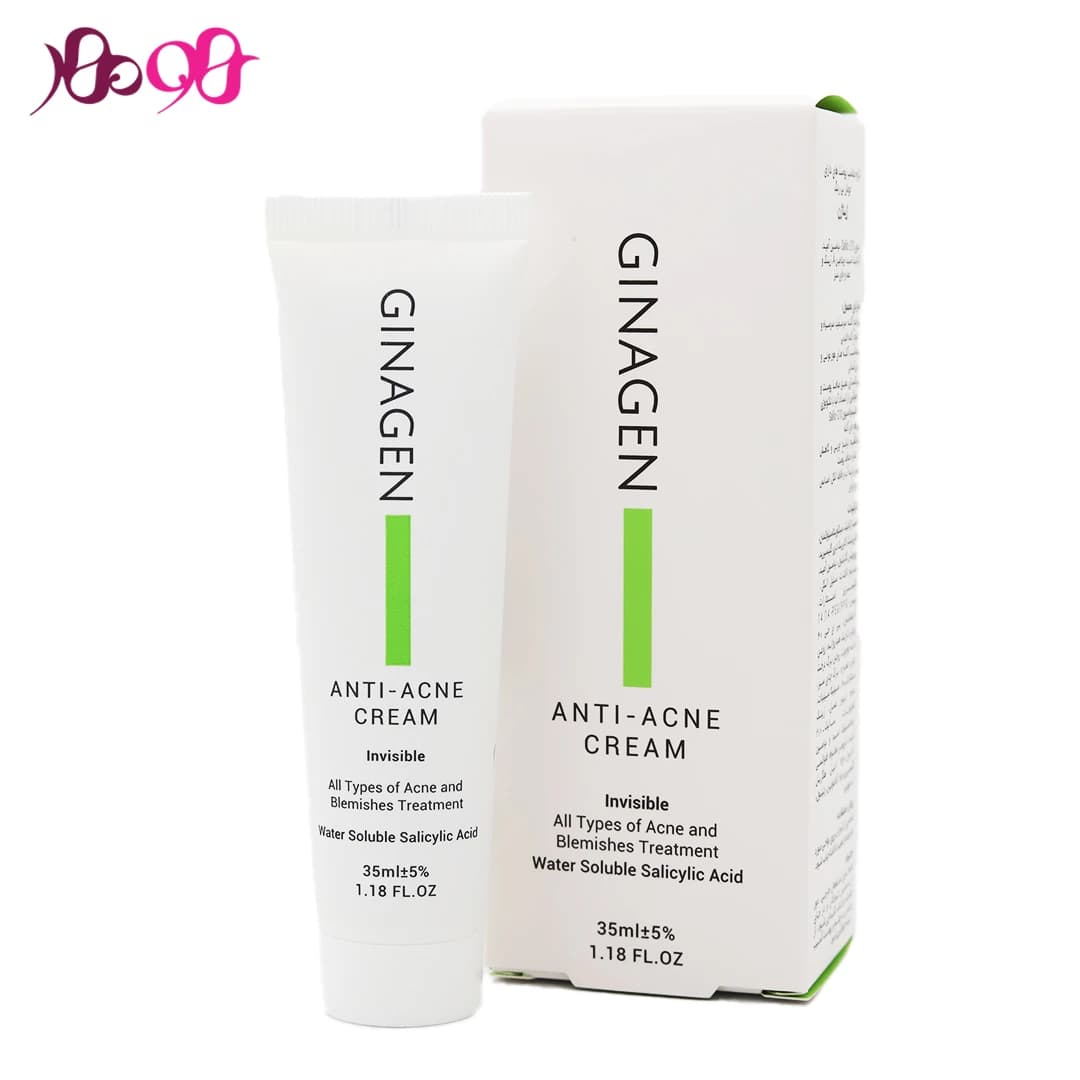 کرم ضد جوش بی رنگ Ginagen