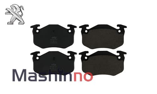 لنت ترمز عقب آبی خودرو پژو 206 تیپ 5 پارس لنت بسته 4 عددی