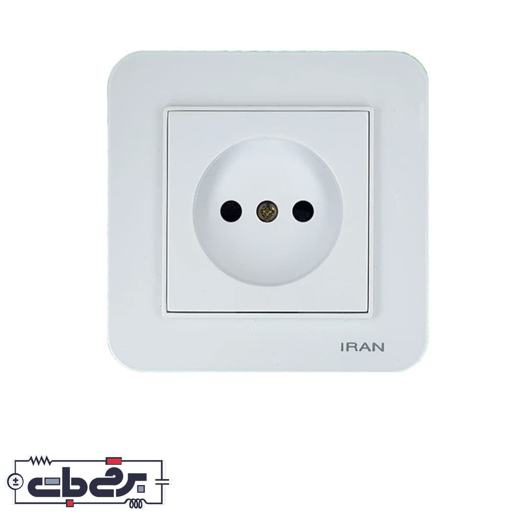 کلید و پریز ارس سفید ایران الکتریک -پریز برق کامل