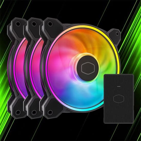 فن کیس کولر مستر MasterFan MF120 Halo2 بسته 3 عددی
