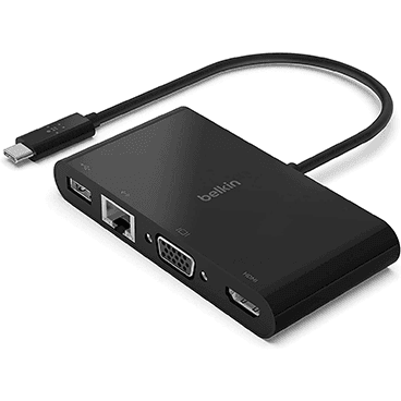 هاب USB-C بلکین 4 پورت مدل AVC005btBK