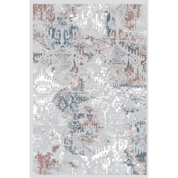 کاور فرش طرح مدرن طوسی نگین ترمه مدل 74