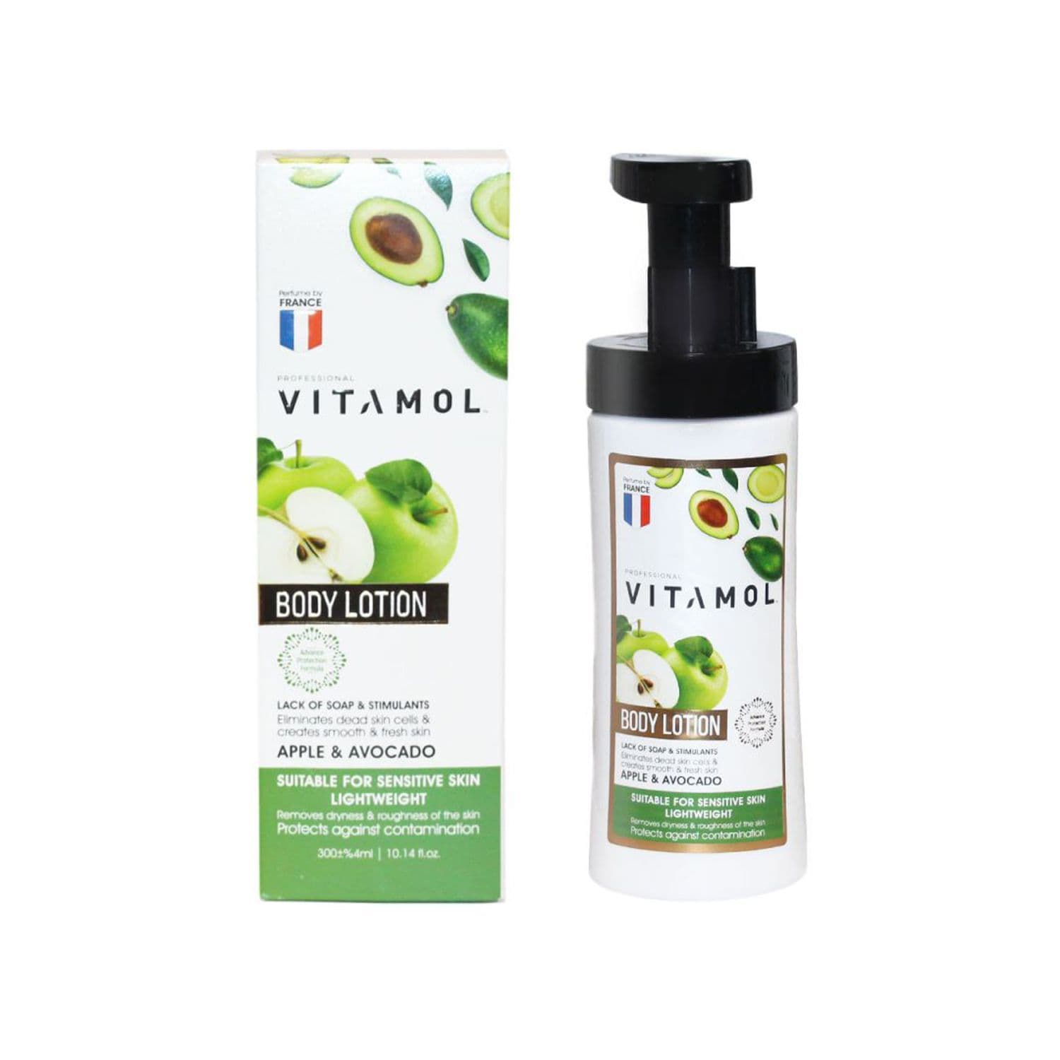 لوسیون بدن ویتامول با رایحه آووکادو و سیب حجم 300 میلی لیتر