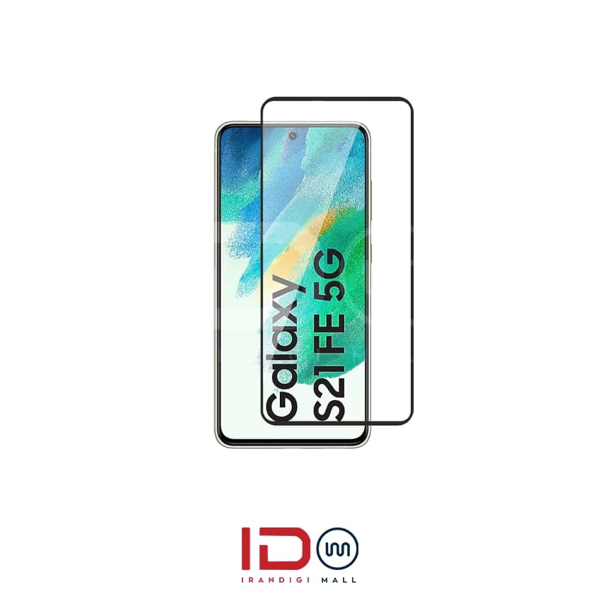 گلس شیشه ای تمام صفحه و فول چسب گوشی سامسونگ مدل Samsung S21 FE برند ردلیبل