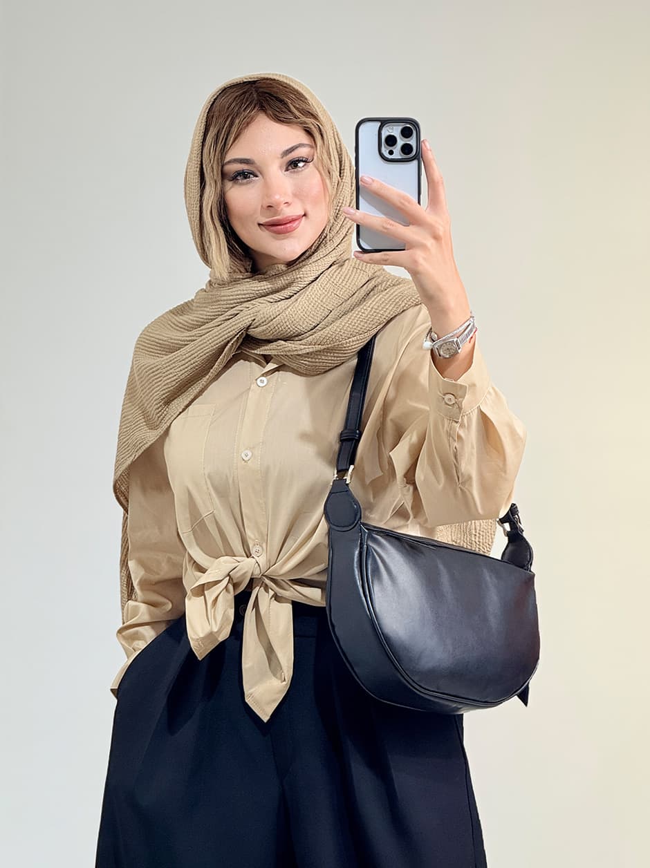 شومیز تک جیب پشت پیله کد 19003