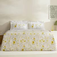 سرویس کاور لحاف دو نفره پنبه کاراجاهوم روزلا زرد