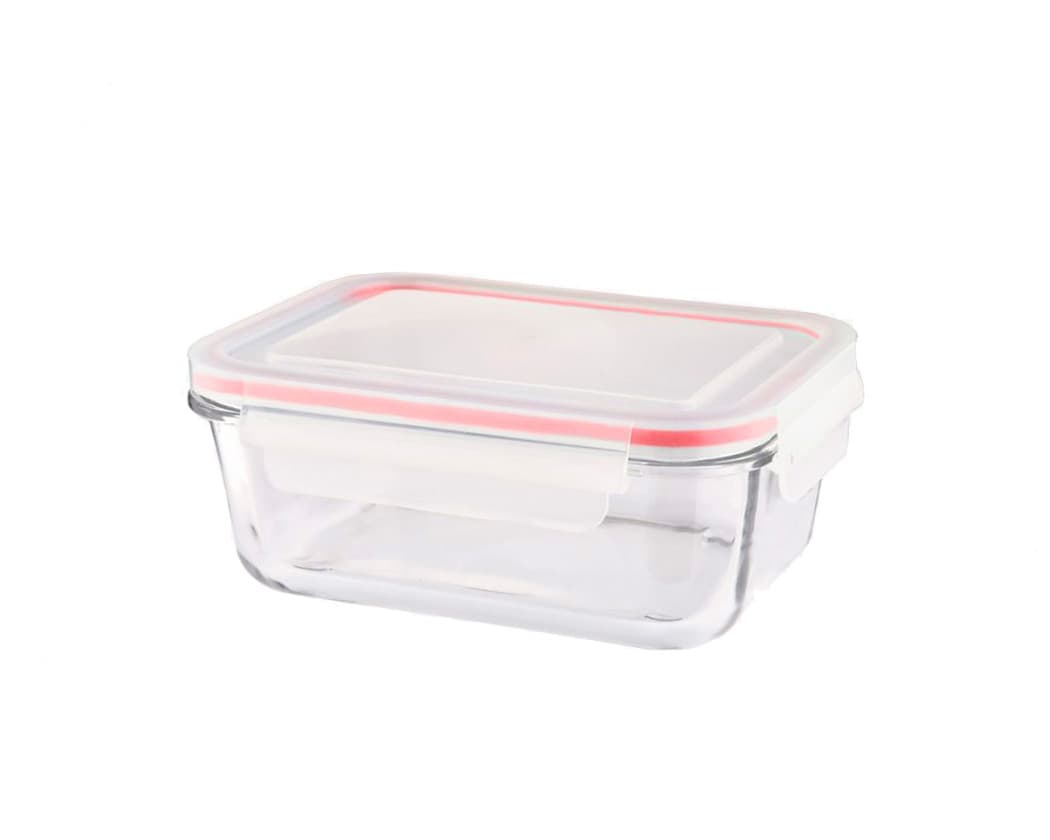 ظرف شیشه ای مستطیل 850 میلی لیتر لیمون