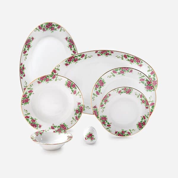 سرویس غذاخوری ایتالیا اف بیدگل 28 پارچه چینی زرین