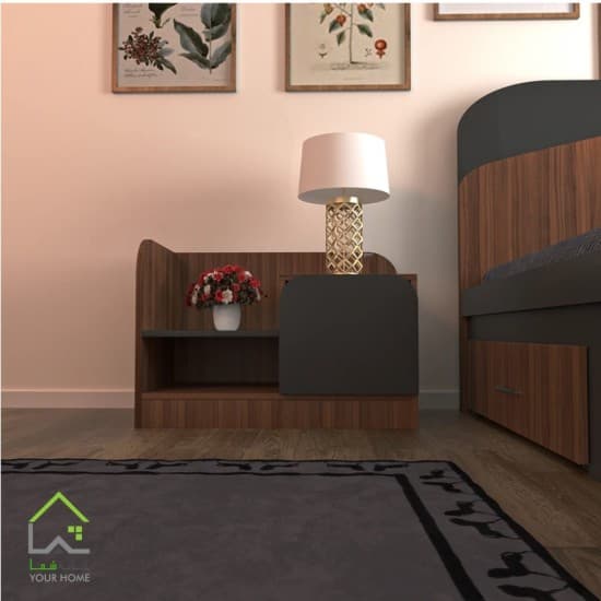 پاتختی مدرن شلف دار با دستگیره سی ان سی