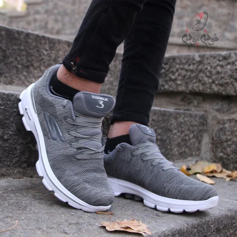 کفش پیاده روی مردانه اسکیجرز طوسی