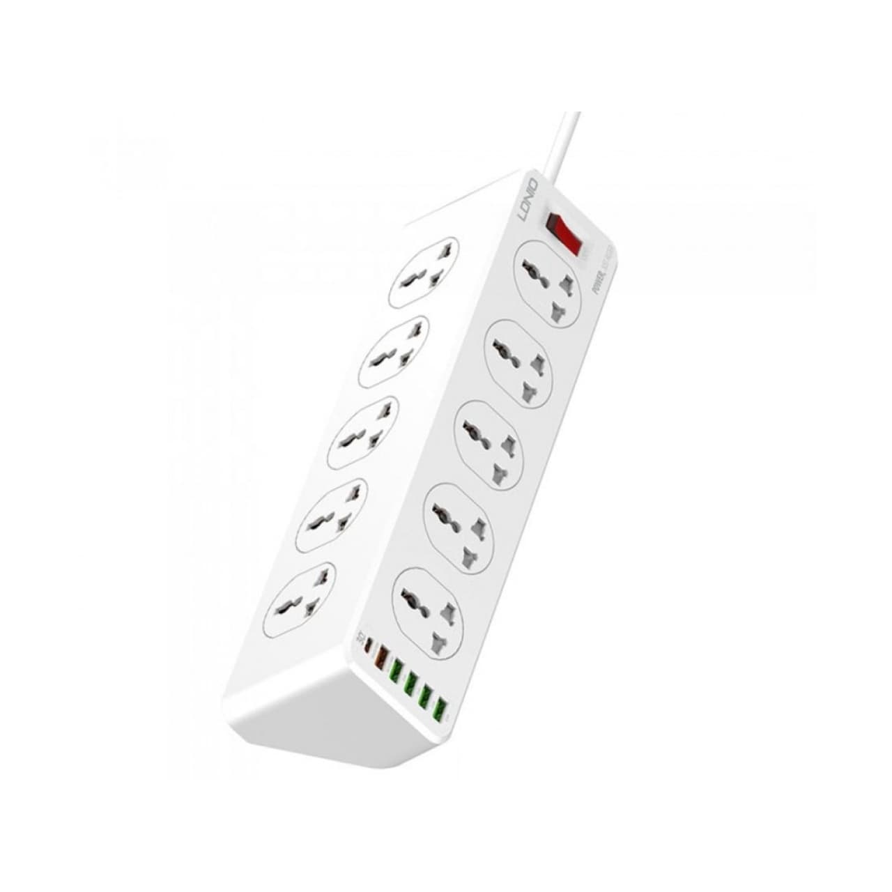 چندراهی برق 10 سوکت، 5 یواسبی و 1 تایپسی الدنیو مدل SC10610