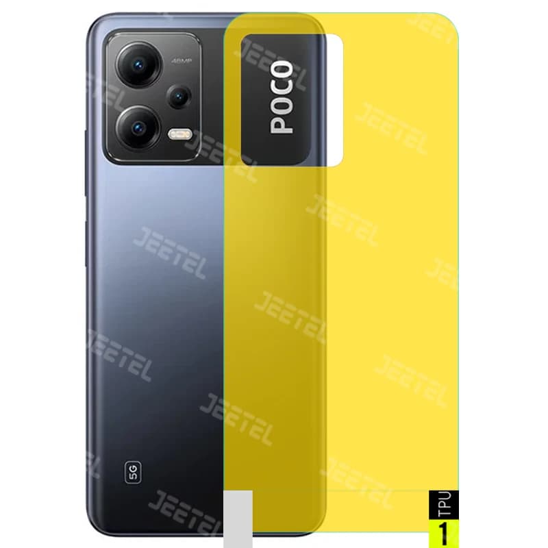 برچسب نانو پشت گوشی Xiaomi Poco X5 5G مدل فول کاور شفاف آنتی شوک