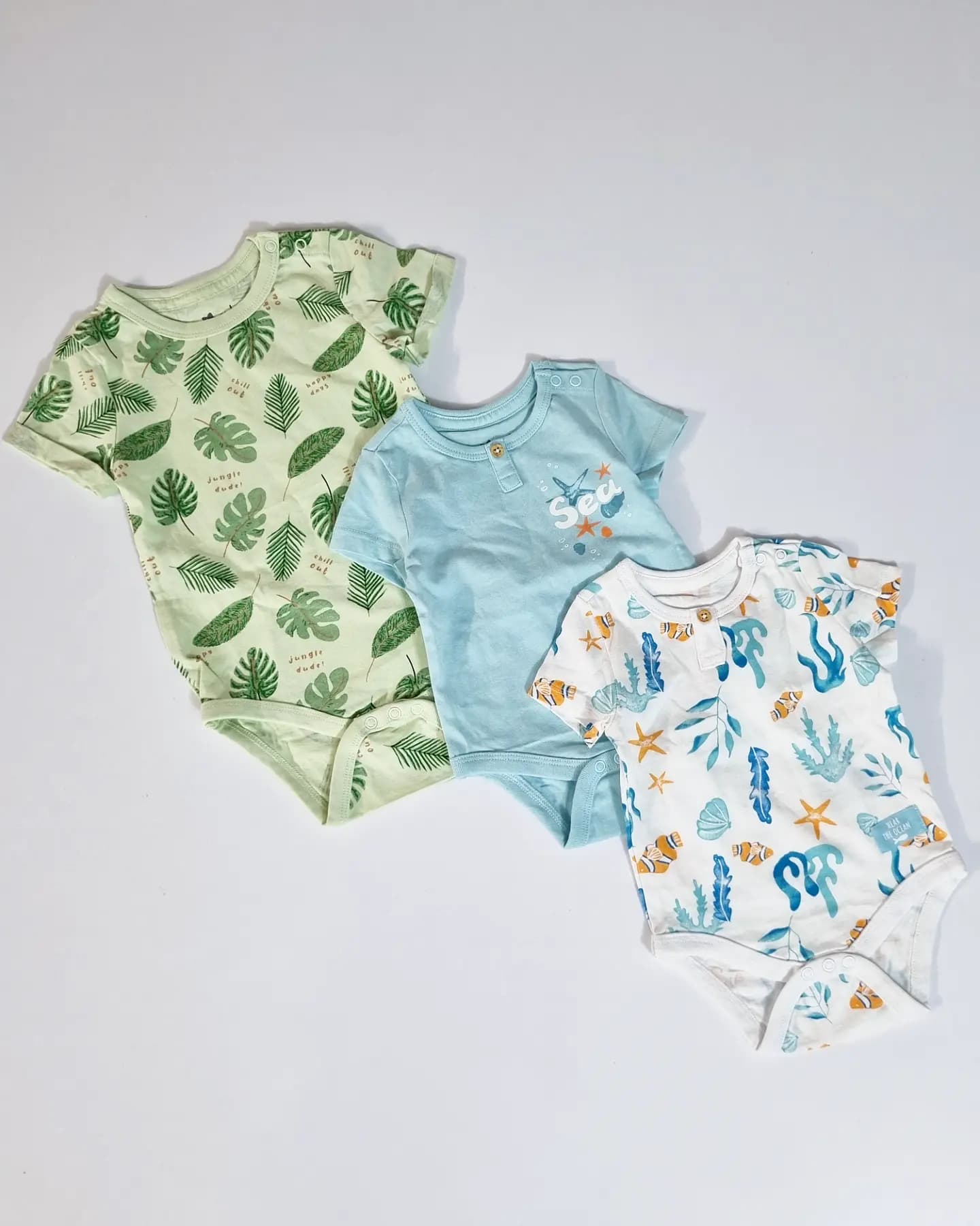 بادی ۰ماه تا ۳سال آستین کوتاه نوزادی پسرانه برند خارجی so cute