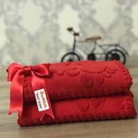 حوله پا ۲ عددی ازدیلک قرمز 50×70