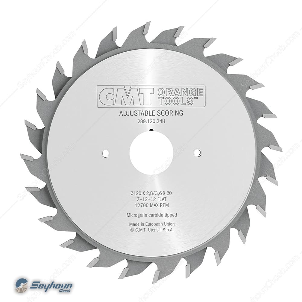 تیغ اره الماسه خط زن دو تکه قطر 12 سانتی متر 12+12 دندانه CMT مدل 289.120.24H