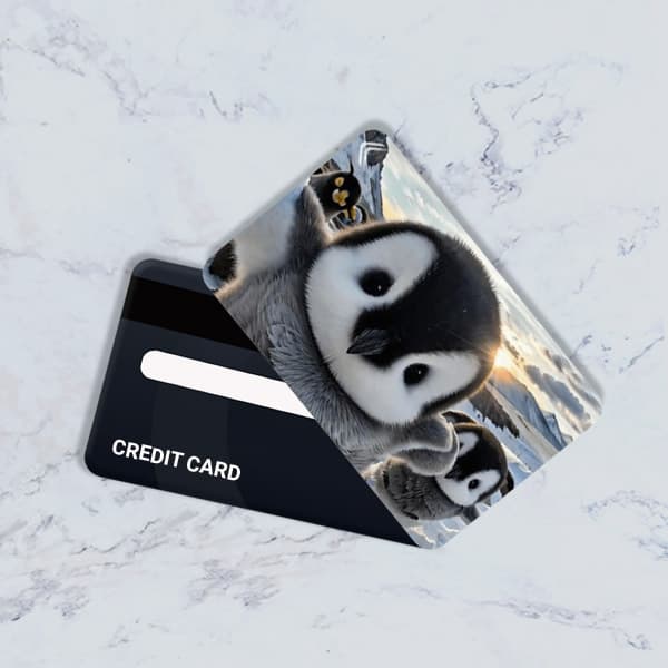 استیکر کارت بانکی مدل فانتزی پنگوئن کد CAD413-K