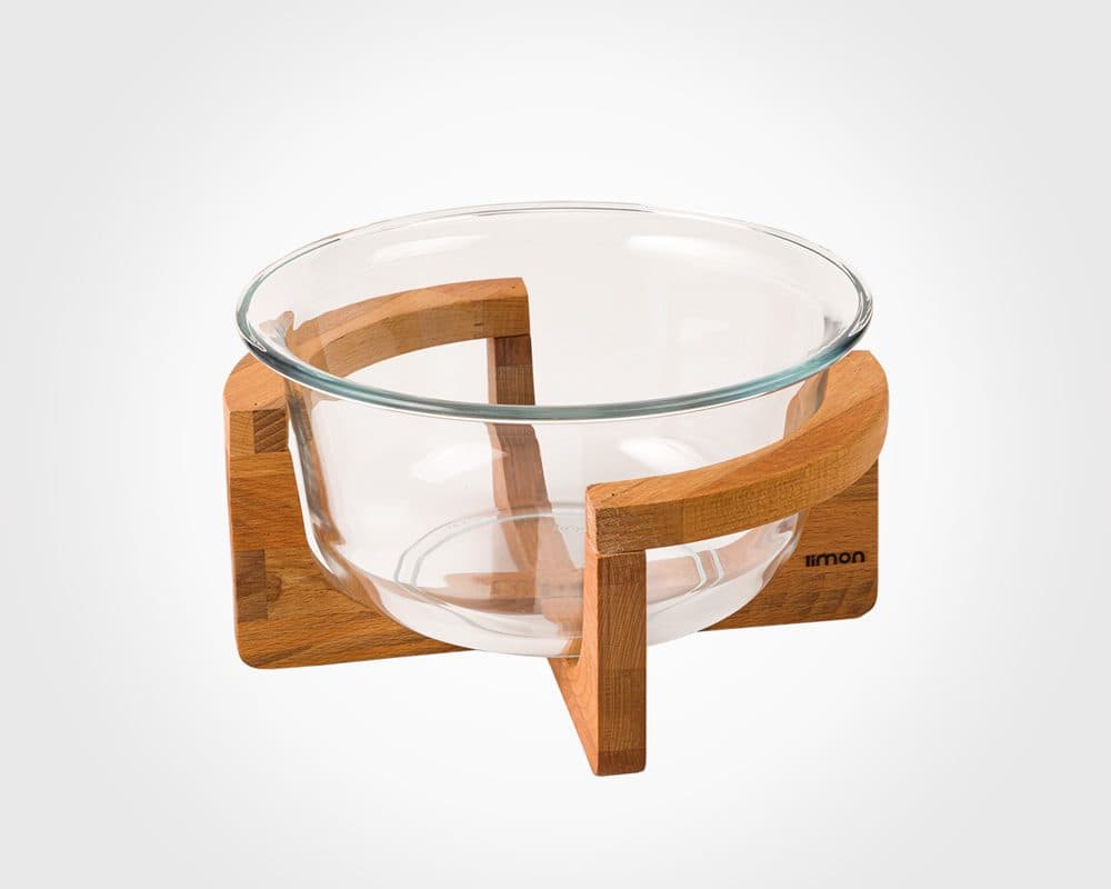 کاسه سرو پایه چوبی 2 لیترلیمون کد 2255