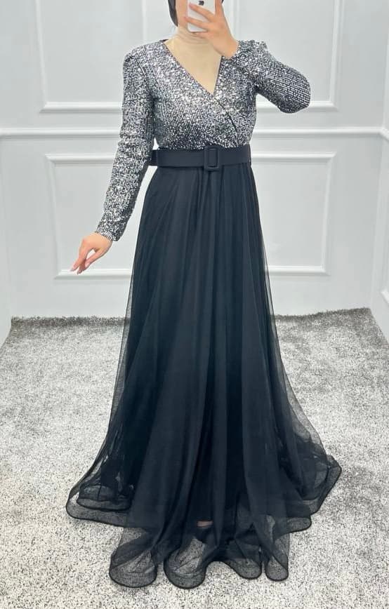 لباس مجلسی و شب ماکسی مدل سهیلا سایز بزرگ