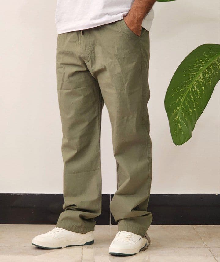 شلوار لینن سبز روشن کد 1942