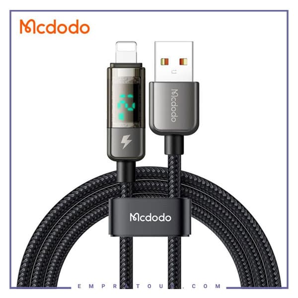 کابل شارژ لایتنینگ قطع کن دار 1.2 متری مک دودو Mcdodo Lightning Auto Power Off CA-3620