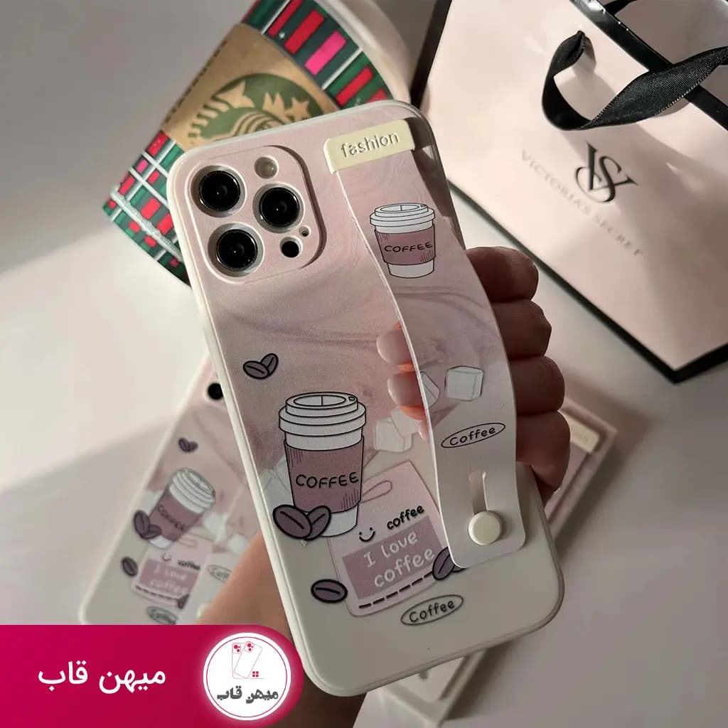 قاب گوشی آیفون قهوه سرد - Ice Coffee - استندشو - کد (۳۹۰۰۷)